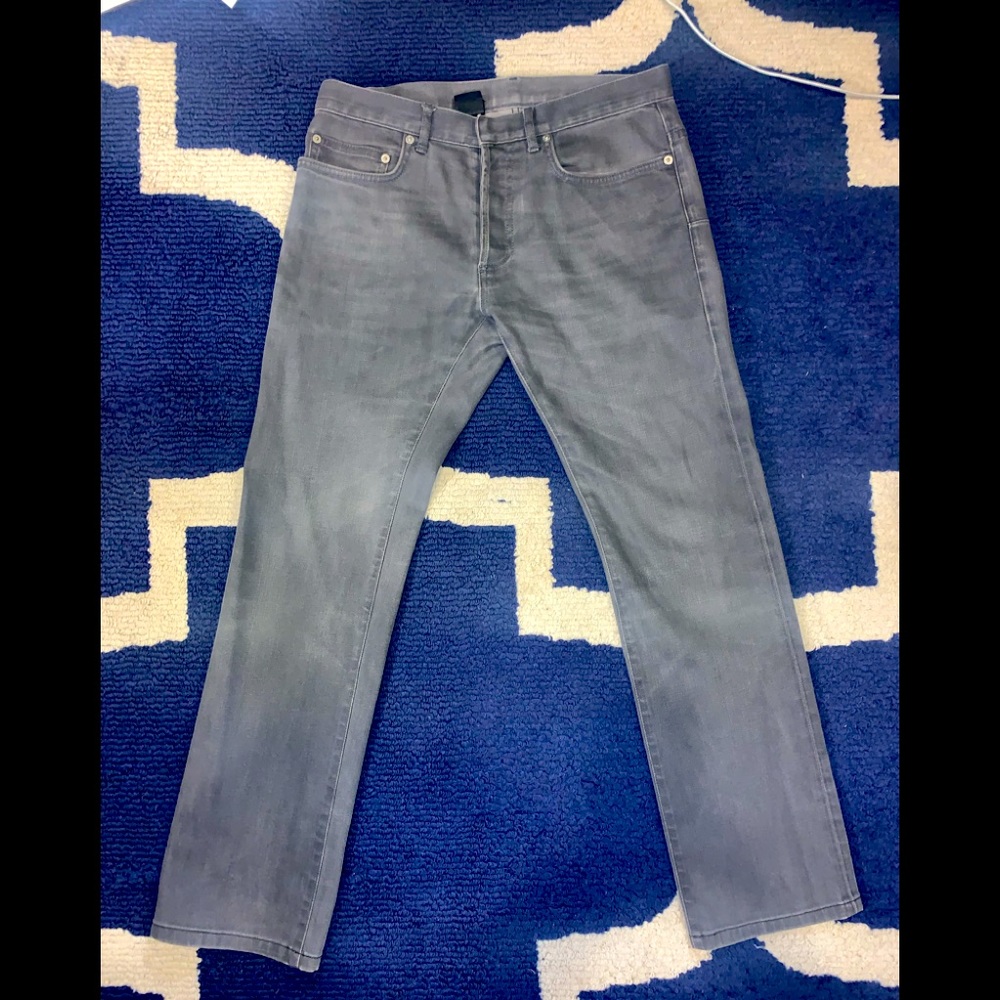 Men’s Christian Dior Homme Straight Leg Jeans Gray